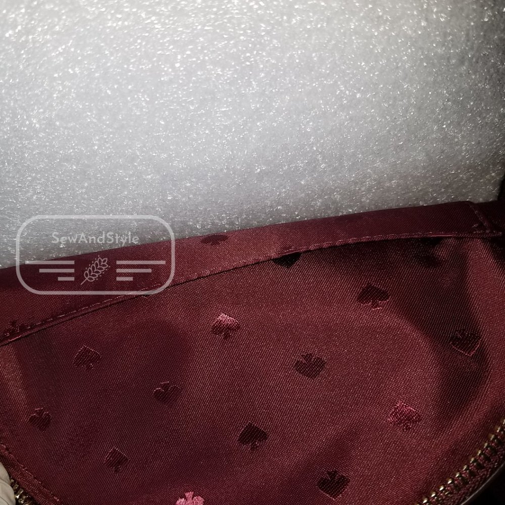 Cute Medium Jackson Backpack Cherrywood Burgundy Kate Spade Brand New - Picture 8 of 8